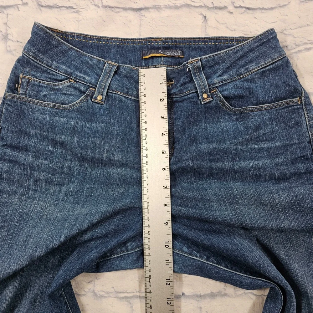 Lee Shapetastic Jeans Women 12 Dark Wash Ankle Zip Hidden Hold Shaping Denim